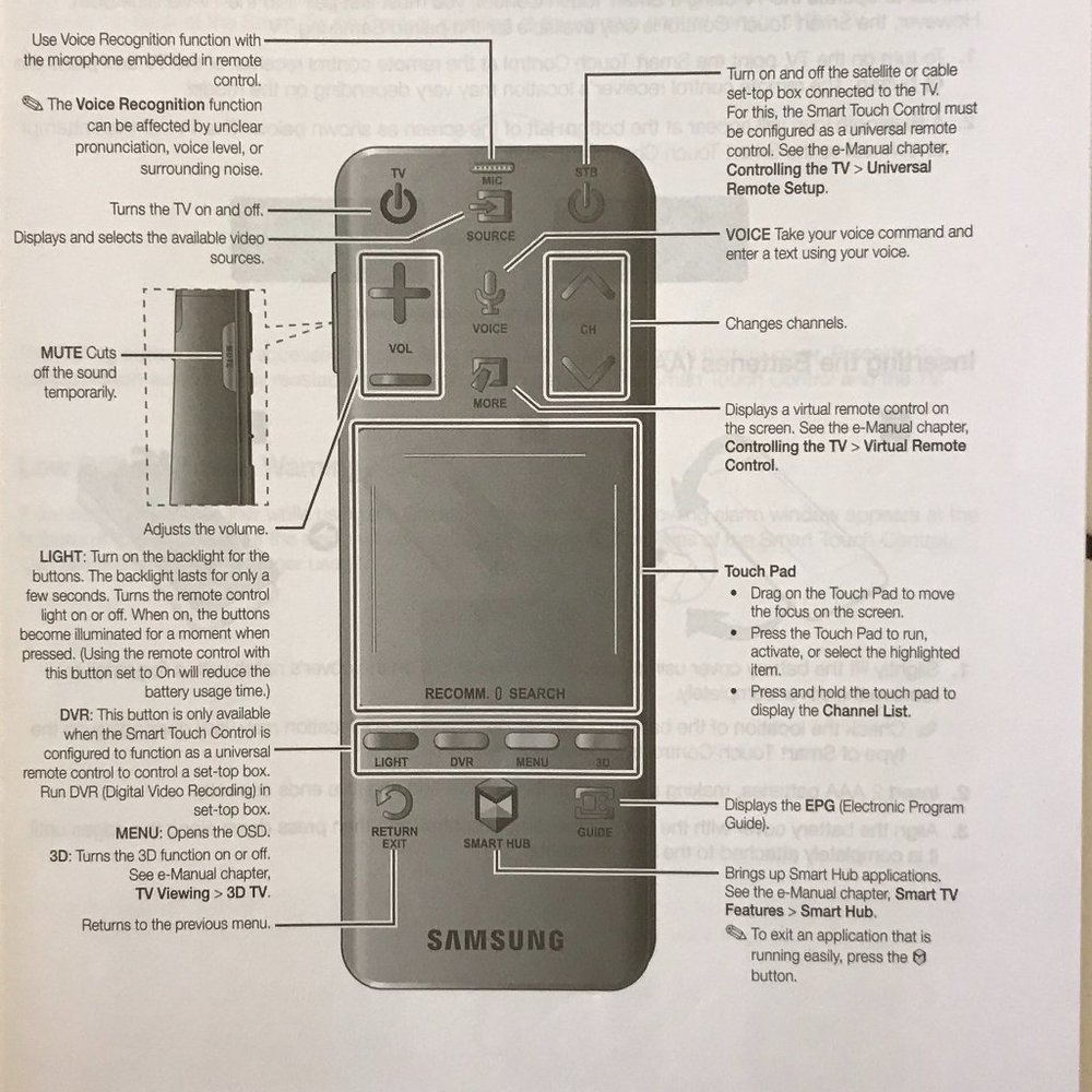 Samsung Smart Touch Control TV Remote - Picture 8 of 8